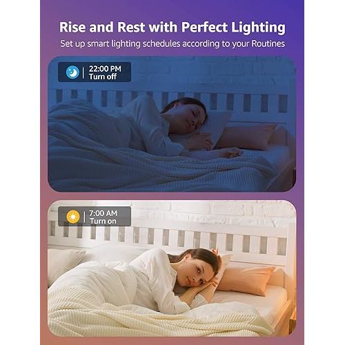  Lepro BR1 Smart Light Bulbs - Al Generated Lighting, Mood Recognition, LightBeats Music Sync, RGBWW Color Changing, Voice Control Via App, Work with Alexa & Google Assistant, BR30 E26 8W, 4 Packs