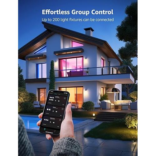  Lepro BR1 Smart Light Bulbs - Al Generated Lighting, Mood Recognition, LightBeats Music Sync, RGBWW Color Changing, Voice Control Via App, Work with Alexa & Google Assistant, BR30 E26 8W, 4 Packs