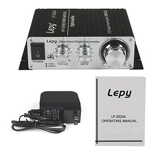  [아마존베스트]Lepy LP-2020A Class-D Hi-Fi Digital Amplifier with Power Supply Black