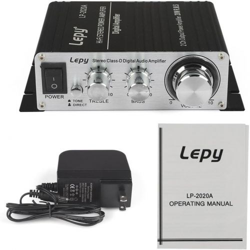  [아마존베스트]Lepy LP-2020A Class-D Hi-Fi Digital Amplifier with Power Supply Black