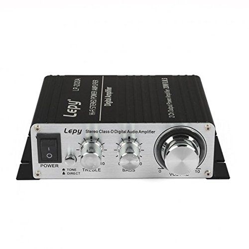  Lepy LP-2020A Hi-Fi Digital Amplifier, Mini Stereo Audio Amplifier with Power Supply Black US