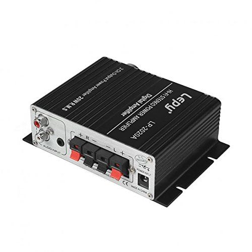  Lepy LP-2020A Hi-Fi Digital Amplifier, Mini Stereo Audio Amplifier with Power Supply Black US