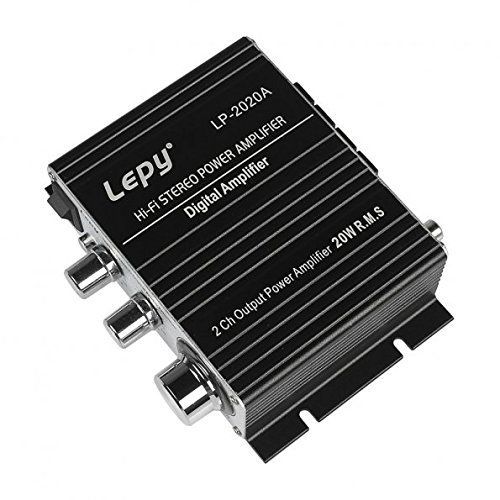  Lepy LP-2020A Hi-Fi Digital Amplifier, Mini Stereo Audio Amplifier with Power Supply Black US