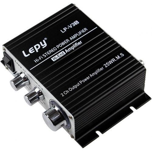  [아마존베스트]-Service-Informationen LEPY LP-VS3 25Wx2 Amplifier + HiFi Delayed Protection Compatible with Computer, iPods, Mobile Phones or MP3 Players DAC etc.
