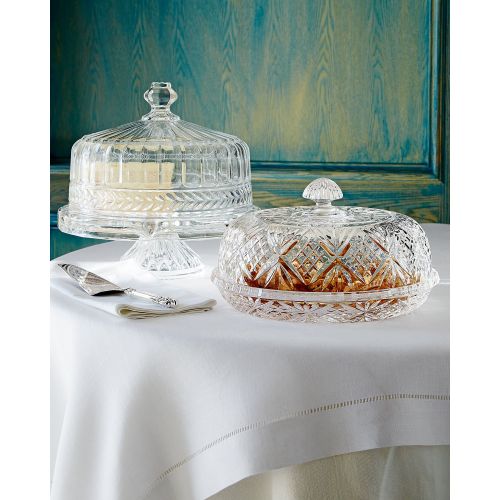 Elegant Decorative Leraze Beautiful Crystal Covered Pie Dome, Crystal Cake Plate with Dome Cover,