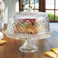 Leraze Amazing Cake Stand Multifunctional Cake and Serving Stand For weddings,events, parties, 4-in-1 Crystal Cake Plate with Dome