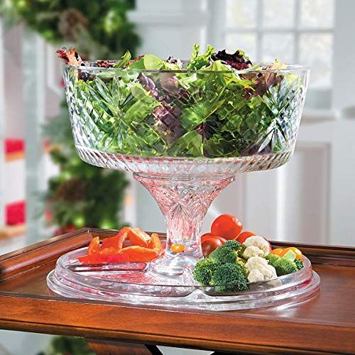  Leraze Amazing Cake Stand Multifunctional Cake and Serving Stand For weddings,events, parties, 4-in-1 Crystal Cake Plate with Dome