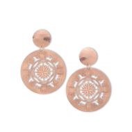 Lertora Rose-toned silver earrings