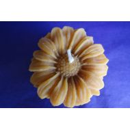 Lesabeillesdisabelle Sunflower flower natural beeswax candle