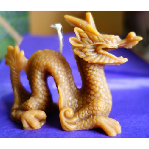  Lesabeillesdisabelle pure beeswax dragon candle