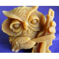 Lesabeillesdisabelle natural beeswax - violin OWL candle