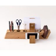 /Lessandmore Large Desk Organizer Wood Desktop Organizer Office Organizer AUGUST