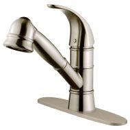 Lesscare LessCare LK14B Pull Out Kitchen Faucet in Brushed Nickel Finish, Grey
