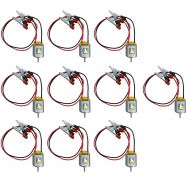 Lethan Corporation Bulk DC Miniature Motors 1.5V to 3.0V with 12 Alligator Clip Lead Wires, Package of 10, Simple Circuits