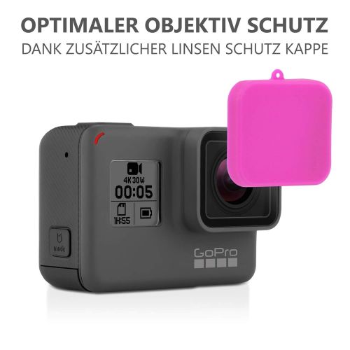  LetiStore Silikon Huelle Fuer GoPro Hero 5/6 Silikonhuelle Case Fuer GoPro Hero 7 Schutzhuelle Gehaeuse Fuer Actionkamera Cover Weiss