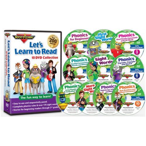  Lets Learn to Read 10-DVD Collection by Rock ‘N Learn