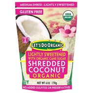 Lets Do Organic Lightly Sweetened Shredded Coconut, 6 Ounce (Pack of 12)