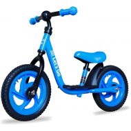 Lets Go 12 Inch Balance Bike with Foot Rest for 2-5 Years Old - Steel Balance to Pedal Bike with Platform and Mud Guard - Adjustable Seat and Handlebars - Puncture-Free Tire