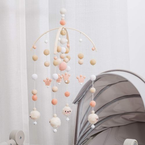  Lets Make Baby Crib Mobile Bed Wind Wooden Bell Rattle Nordic Style Beads Chimes for Kids Room Hanging Newborn Gifts Nursery Decor