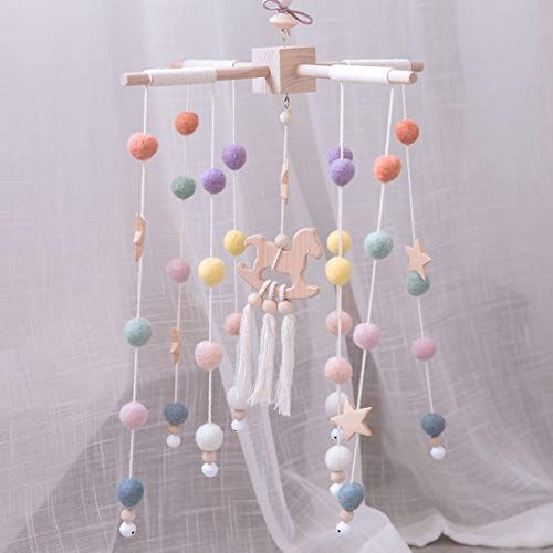  [아마존베스트]Let Baby Crib Mobile  100% NZ Wool Colored Felt Ball Mobile for Your Boy or Girl Babies Bed Room  Designer Colors to Match Your Nursery and Delight Your Child