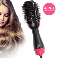 [아마존 핫딜] [아마존핫딜]LetsFunny One Step Hair Dryer & Volumizer, Upgrade Hot Air Brush, Salon Negative lon Styling Hair Dryer Brush, Ceramic Electric Blow Dryer, Curler, Straightener, Styler Brush with 2Pcs Hair