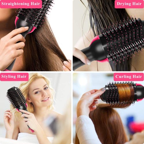  [아마존 핫딜] [아마존핫딜]LetsFunny One Step Hair Dryer & Volumizer, Upgrade Hot Air Brush, Salon Negative lon Styling Hair Dryer Brush, Ceramic Electric Blow Dryer, Curler, Straightener, Styler Brush with 2Pcs Hair