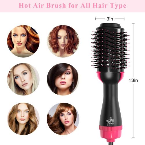  [아마존 핫딜] [아마존핫딜]LetsFunny One Step Hair Dryer & Volumizer, Upgrade Hot Air Brush, Salon Negative lon Styling Hair Dryer Brush, Ceramic Electric Blow Dryer, Curler, Straightener, Styler Brush with 2Pcs Hair