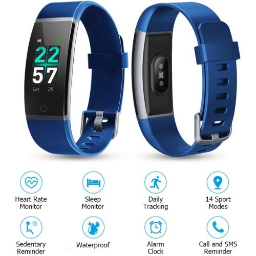  [아마존 핫딜]  [아마존핫딜]Letsfit Fitness Tracker, Activity Tracker Watch with Heart Rate Monitor, Waterproof IP68 Smart Watch with Step Counter, Calorie Counter, Call & SMS Pedometer Watch for Women Men Ki