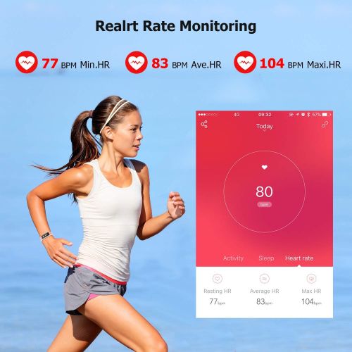  [아마존 핫딜]  [아마존핫딜]Letsfit Fitness Tracker HR, Activity Tracker Watch with Heart Rate Monitor, Pedometer, Sleep Monitor, 14 Sports Modes, Step Counter, Calorie Counter, IP67 Waterproof Fitness Watch