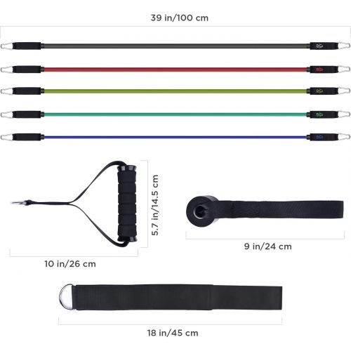  [아마존 핫딜]  [아마존핫딜]Letsfit Resistance Bands Set, Exercise Bands with Handles, Training Tubes with Door Anchor & Ankle Straps for Resistance Training, Physical Therapy, Home Workout, Yoga, Pilates Sta