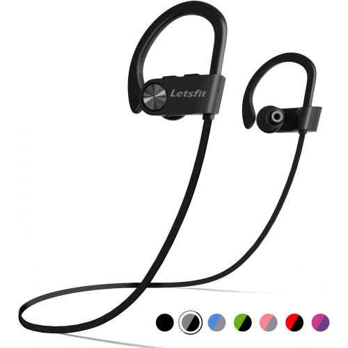  [아마존 핫딜]  [아마존핫딜]Bluetooth Headphones, Letsfit Wireless Headphones, IPX7 Waterproof Sports Earphones for Gym Running, HD Stereo Headset w/Mic, 8 Hours Battery Noise Cancelling Bluetooth Earbuds (Bl