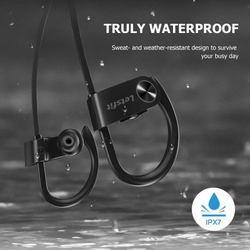  [아마존 핫딜]  [아마존핫딜]Bluetooth Headphones, Letsfit Wireless Headphones, IPX7 Waterproof Sports Earphones for Gym Running, HD Stereo Headset w/Mic, 8 Hours Battery Noise Cancelling Bluetooth Earbuds (Bl