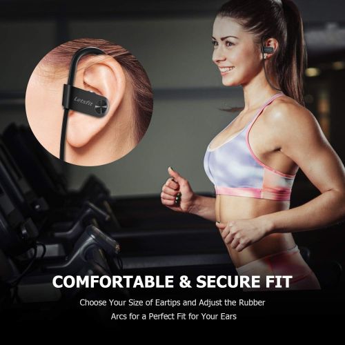  [아마존 핫딜]  [아마존핫딜]Bluetooth Headphones, Letsfit Wireless Headphones, IPX7 Waterproof Sports Earphones for Gym Running, HD Stereo Headset w/Mic, 8 Hours Battery Noise Cancelling Bluetooth Earbuds (Bl