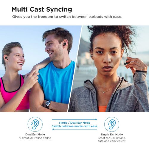  [아마존핫딜][아마존 핫딜] Wireless Earbuds, Letsfit Bluetooth 5.0 Headphones Up to 80H Playtime with Wireless Charging Case, Deep Bass Stereo IPX6 Waterproof Earphones in-Ear Built-in Mic for Sports