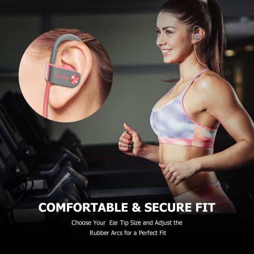  [아마존핫딜][아마존 핫딜] Bluetooth Headphones, Letsfit Wireless Headphones, IPX7 Waterproof Sports Earphones Gym Running, HD Stereo Headset w/Mic, 8 Hours Battery Noise Cancelling Bluetooth Earbuds