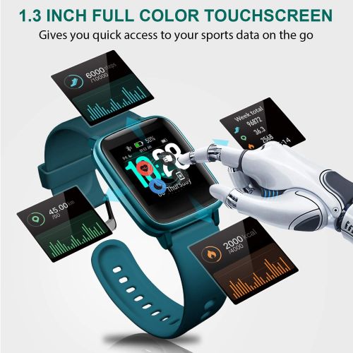  [아마존 핫딜] Letsfit Smart Watch, Fitness Tracker with Heart Rate Monitor, Activity Tracker with 1.3 Touch Screen, IP68 Waterproof Pedometer Smartwatch with Sleep Monitor, Step Counter for Wome