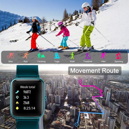  [아마존 핫딜] Letsfit Smart Watch, Fitness Tracker with Heart Rate Monitor, Activity Tracker with 1.3 Touch Screen, IP68 Waterproof Pedometer Smartwatch with Sleep Monitor, Step Counter for Wome