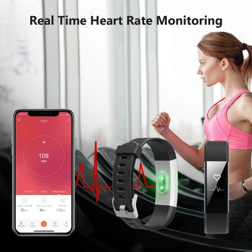  [아마존 핫딜] Letsfit Fitness Tracker HR, Activity Tracker Watch with Heart Rate Monitor, IP67 Water Standard Smart Bracelet with Calorie Counter Pedometer Watch for Kids Women Men