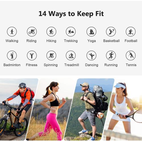  [아마존 핫딜] Letsfit Fitness Tracker HR, Activity Tracker Watch with Heart Rate Monitor, IP67 Water Standard Smart Bracelet with Calorie Counter Pedometer Watch for Kids Women Men