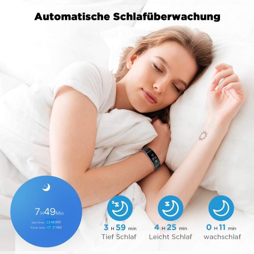  [아마존 핫딜]  [아마존핫딜]Letsfit Fitness Armband mit Pulsmesser Wasserdicht IP68 Fitness Tracker 0,96 Zoll Farbbildschirm und 14 Trainingsmodi Schrittzahler Uhr Smartwatch Aktivitatstracker fuer Damen Herre