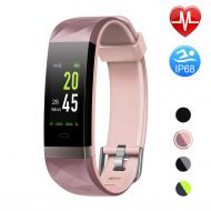 Letsfit Fitness Tracker Color Screen HR, Heart Rate Monitor Watch, IP68 Waterproof Activity Tracker, Step Counter, Bluetooth Sleep Monitor, 14 Sport Modes, Pedometer Watch for Men