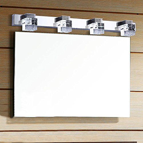  Letsun Modern 12w Cool White 650lm 4-Light Led Bathroom Crystal Lights Wall LED Lamps Cabinet Mirror Lighting Bathroom Lamps