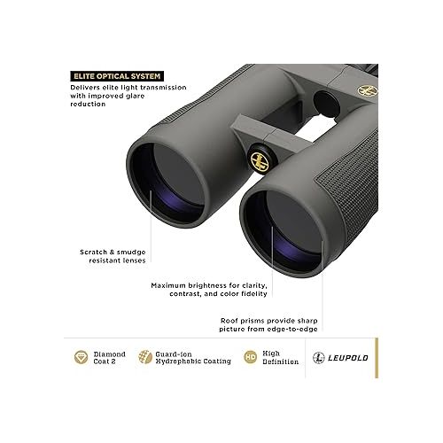  Leupold BX-4 Pro Guide HD Binoculars, 12x50mm, Shadow Gray (172675)