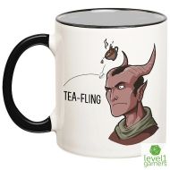/Level1Gamers Tea-Fling Mug, Tiefling Mug, Funny Tiefling Mug, Tiefling Parody Mug, Dungeons And Dragons Mugs, DnD Coffee Mugs, Role Playing Mug, RPG Mug