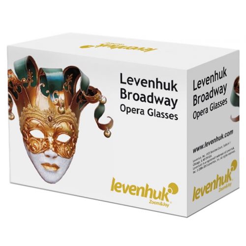  Levenhuk Broadway 325F Opera Glasses (silver, with LED light and chain)