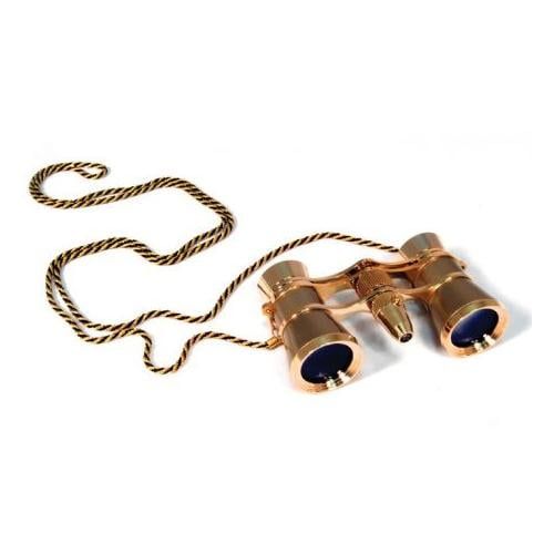  Levenhuk Broadway 325F Opera Glasses (gold, with LED light and chain)