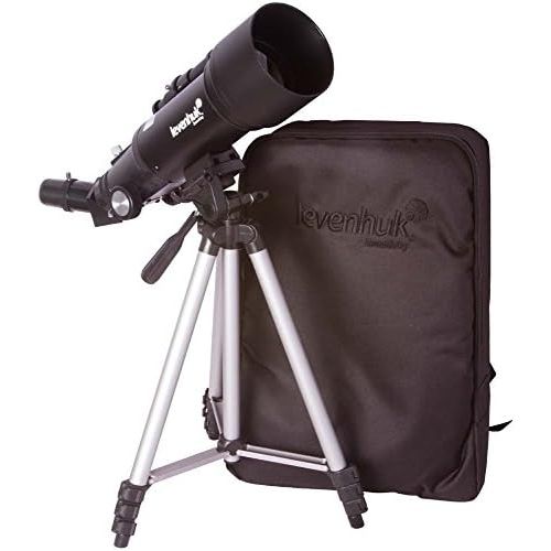  Levenhuk Skyline Portable Travel 70 Refractor Telescope with Backpack  Compact & Lightweight