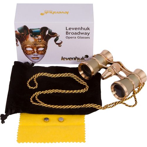  [아마존베스트]Levenhuk Broadway 325F Opera Glasses (Black Theater Binoculars with LED Light and Chain)