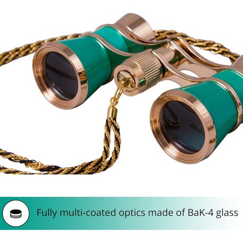  [아마존베스트]Levenhuk Broadway 325C Amethyst Opera Glasses  Theater Binoculars with Removable Chain