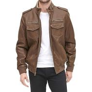Levis Mens Faux Leather Sherpa Aviator Bomber Jacket